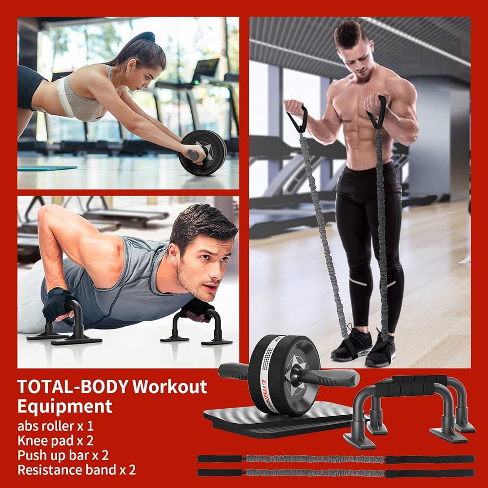 Amazon.co.jp: EnterSports アブホイールローラー 腹筋ローラー